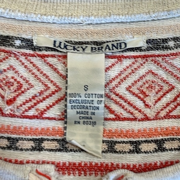 LUCKY BRAND Pullover Size Small - Picture 2 of 6